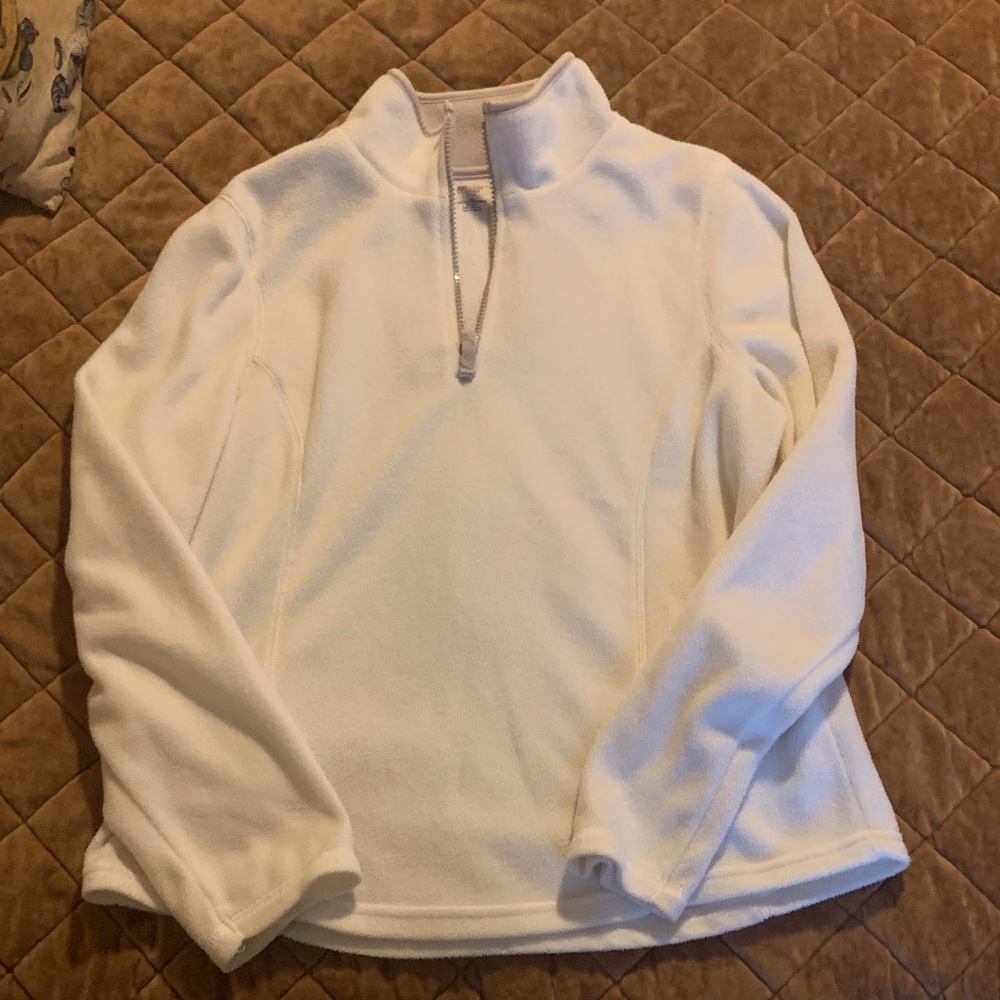 St. John's Bay Cream Quarter-Zip Sweatshirt -medium